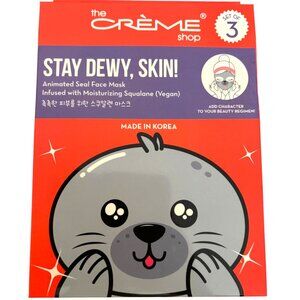 The Creme Shop Animated Seal Face Mask set 3 NIB infused moisturizing Squalane